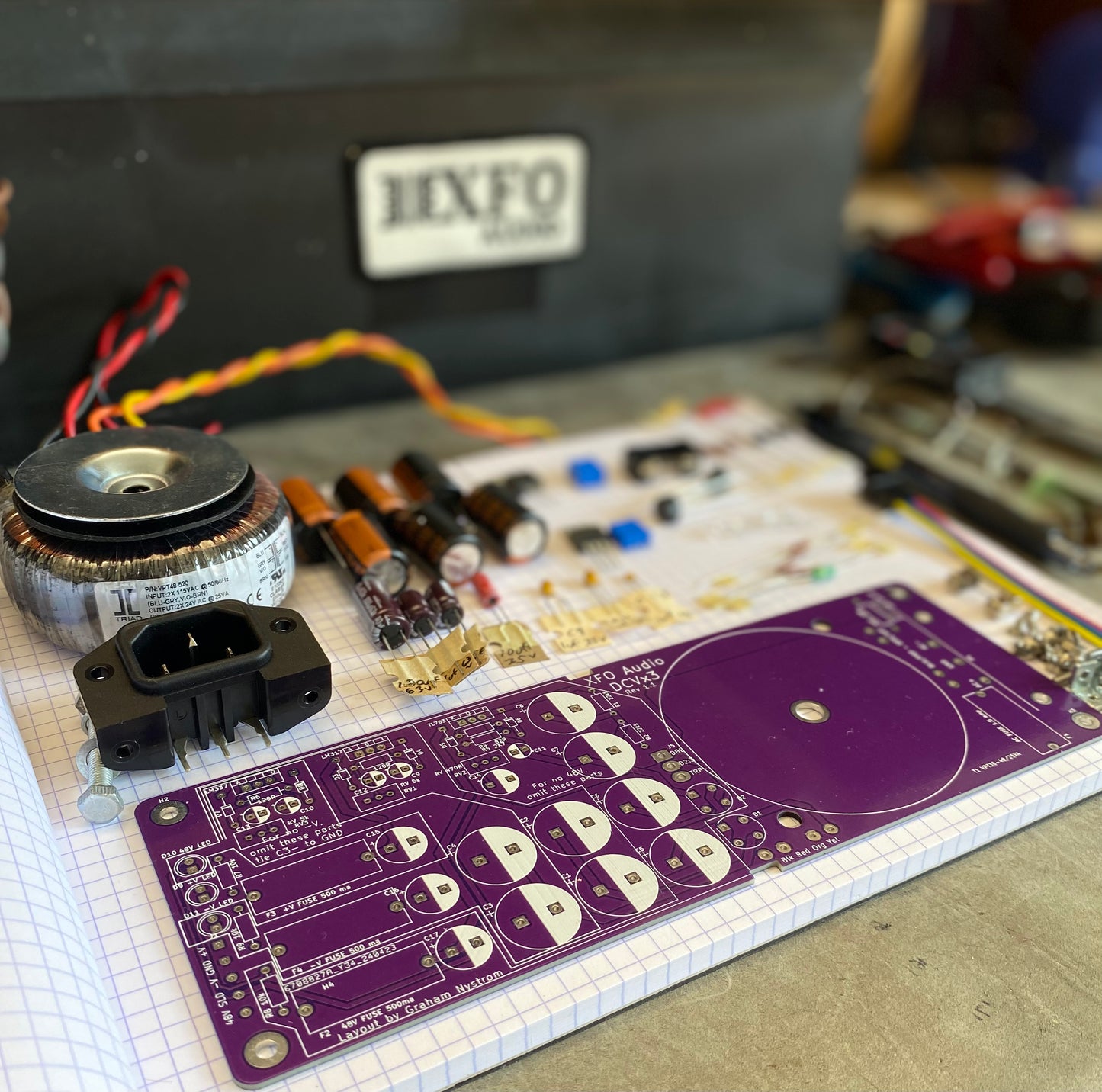 DCVx3 Linear Regulated Power Supply module (DIY KIT)