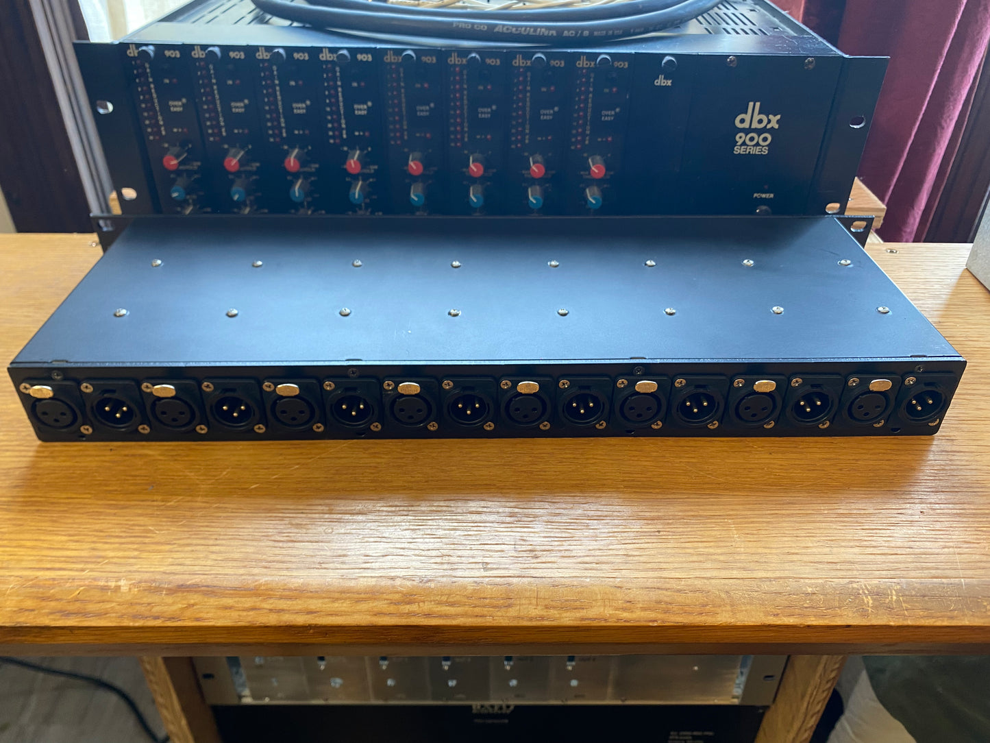 Qty 8 vintage Jensen JE 123-S output transformers in a 1U rackmount chassis